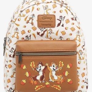 Loungefly Disney Chip 'N Dale Fall Leaves Mini Backpack